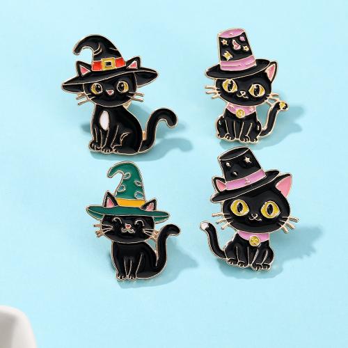 Broche émail, alliage de zinc, chat, unisexe & styles différents pour le choix, Vendu par PC