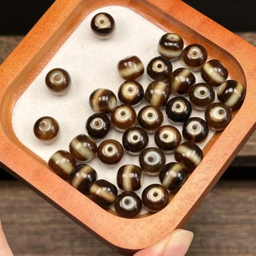 Abalorios Tibetanos Dzi de Ágata, Bricolaje, 10x11mm, 10PCs/Bolsa, Vendido por Bolsa