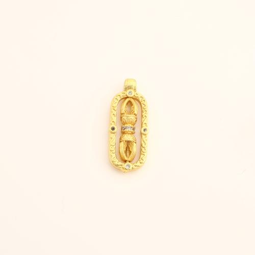 Cubique Pendentif en laiton zircon pavent, DIY & pavé de micro zircon & creux, doré Vendu par PC