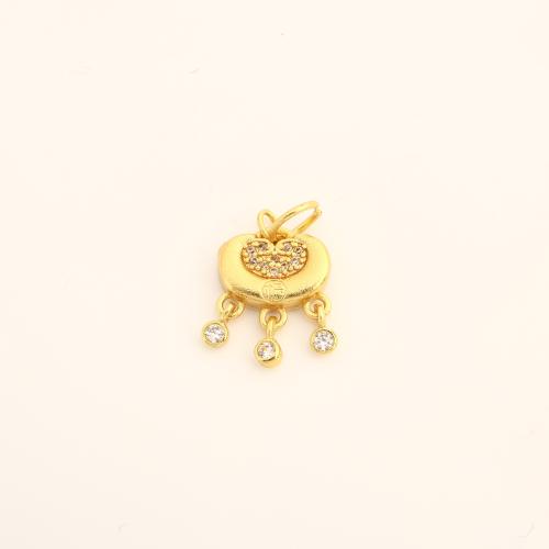 Cubique Pendentif en laiton zircon pavent, DIY & pavé de micro zircon, doré Vendu par PC