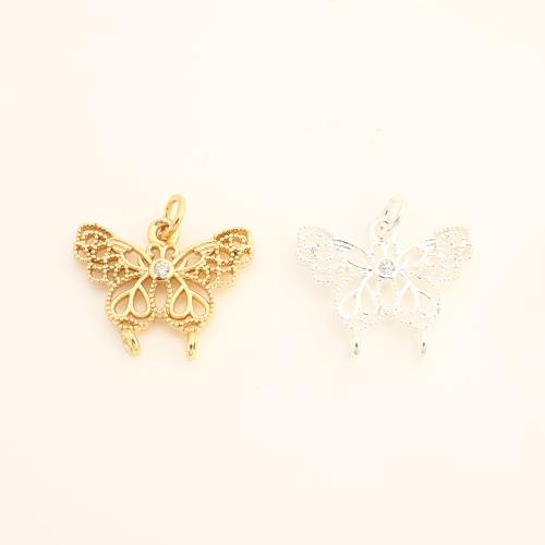 Cubique Pendentif en laiton zircon pavent, papillon, DIY & pavé de micro zircon & creux, plus de couleurs à choisir Vendu par PC