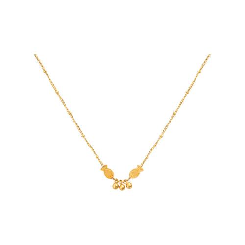 Titanium Steel Jewelry Set, plated, fashion jewelry & for woman, golden, Necklace :45cm Bracelet :17cm; Ankle chain :21cm. 