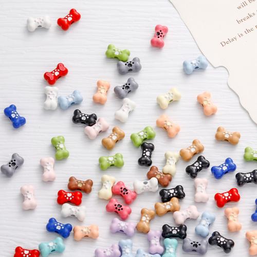 Colgantes de esmalte de la aleación del cinc, aleación de zinc, Hueso, chapado, Bricolaje, Color aleatorio, 15.5x17.5mm, diámetro interior:aproximado 1.8mm, Vendido por UD