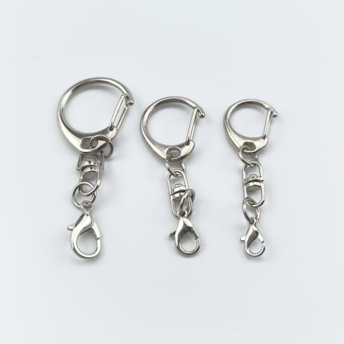 Zinc Alloy Key Chain Jewelry, plated, DIY, silver color 