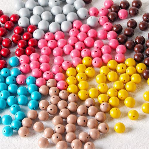 Abalorios Acrílicos Sólidos, Acrílico, Esférico, Bricolaje, más colores para la opción, Vendido por UD