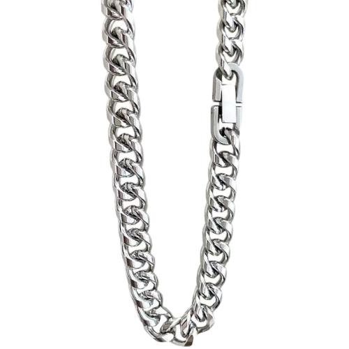 Titanium Steel Chain Necklace, polished & Unisex original color 
