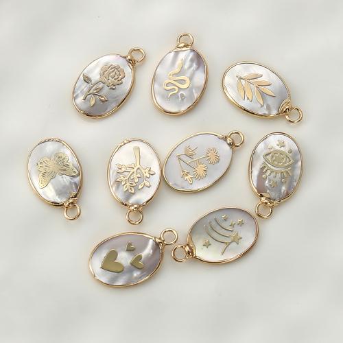 Resin Brass Pendants, with Resin, plated, DIY 