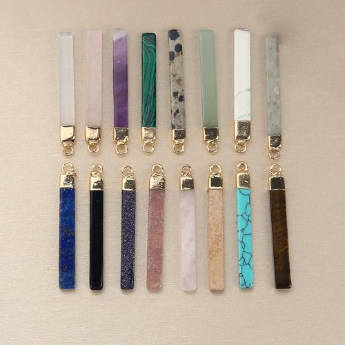 Gemstone Pendantifs en laiton, avec pierre gemme, DIY, plus de couleurs à choisir Vendu par PC