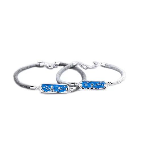 Brass Bracelets, Nylon, with Brass, plated, fashion jewelry & enamel 