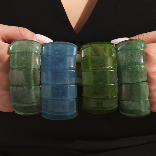 Edelstein Armbänder, Naturstein, goldfarben plattiert, Modeschmuck, keine, verkauft von PC