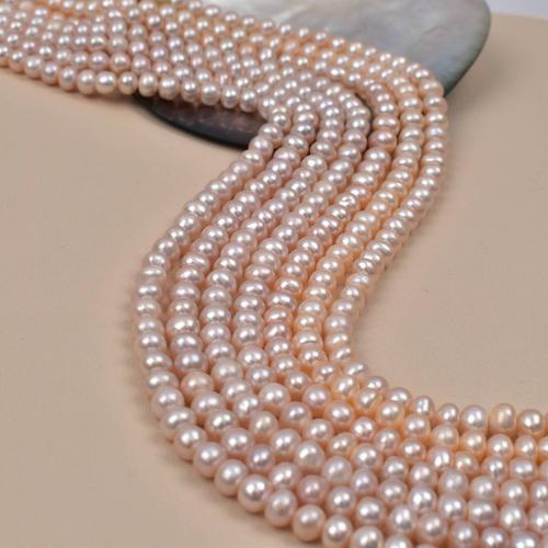 Naturel d'eau douce perles, perle d'eau douce cultivée, Plat rond, DIY, rose Vendu par brin