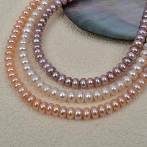 Naturel d'eau douce perles, perle d'eau douce cultivée, Plat rond, DIY, plus de couleurs à choisir Vendu par brin