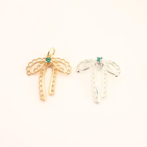 Cubique Pendentif en laiton zircon pavent, Noeud papillon, DIY & pavé de micro zircon & creux, plus de couleurs à choisir Vendu par PC