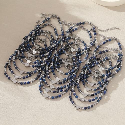 Edelstein Armbänder, 304 Edelstahl, mit Naturstein, plattiert, Modeschmuck & unisex & verschiedene Muster für Wahl, verkauft von PC