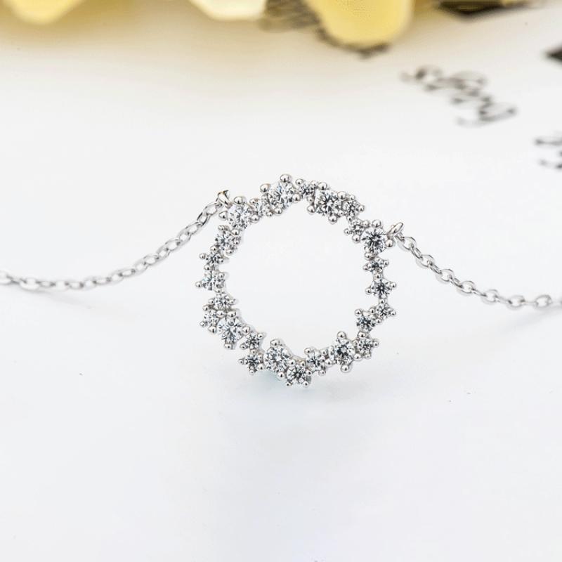 Collier de bijoux en argent , Argent sterling 925, Placage, normes différentes pour le choix & chaîne ovale & pavé de micro strass & pour femme, plus de couleurs à choisir, 15mm, Vendu par brin