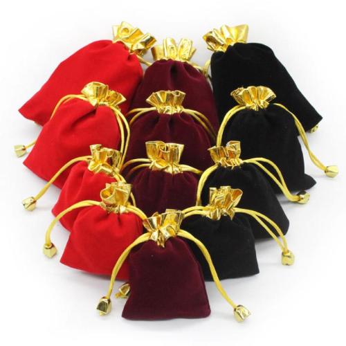 velours de coton Sac drawstring, plus de couleurs à choisir, Vendu par PC[