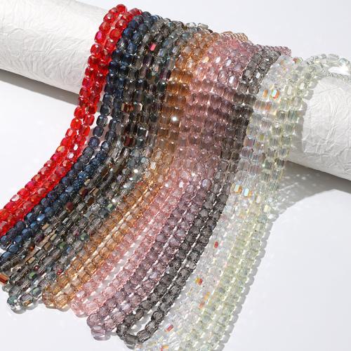 Fashion Crystal Beads, Column, plated, DIY & faceted 8mm, Approx 