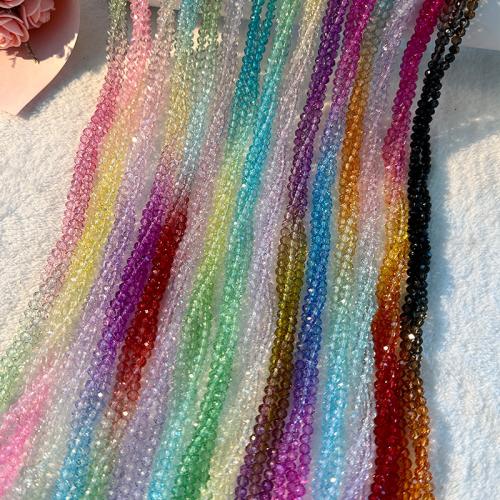 Perles de cristal rondelle, dégradé de couleur & DIY & normes différentes pour le choix, plus de couleurs à choisir, Vendu par brin[