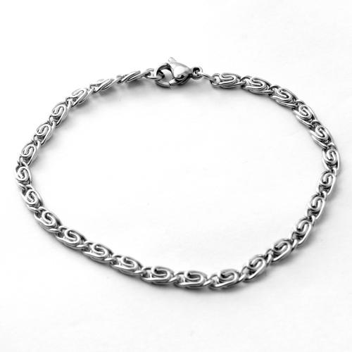 Acier inoxydable 304 bracelet, unisexe & normes différentes pour le choix, couleur originale, Vendu par PC