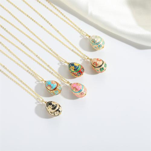 Collier en laiton fait à la main, Placage, bijoux de mode & émail, plus de couleurs à choisir, protéger l'environnement, sans nickel, plomb et cadmium, Vendu par PC