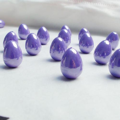 Imitation Pearl Plastic Beads, Plastic Pearl, Teardrop, DIY & half-drilled [