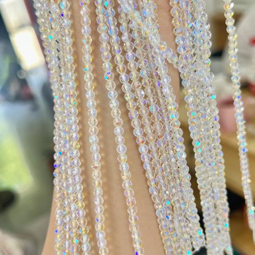 Doppelkegel Kristallperlen, Kristall, Barock, DIY, mehrere Farben vorhanden, 4mm, Länge:37 cm, 10StrangStrang/Menge, verkauft von Menge