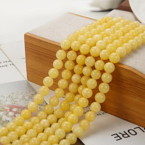 Cristal en jaune naturelles, perles de citrine, Rond, DIY & normes différentes pour le choix, Jaune, Vendu par brin