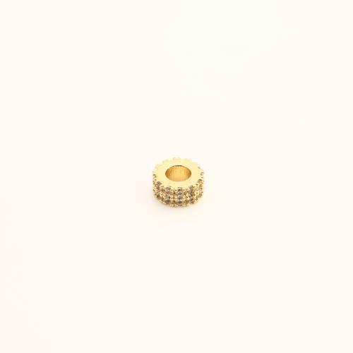 Entretoise de perles en laiton, DIY & pavé de micro zircon, doré Vendu par PC