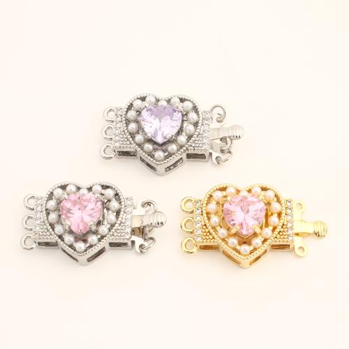 Цирконий Микро вымощает Латунный разъем, Латунь, с пластик, DIY & инкрустированное микро кубического циркония, Много цветов для выбора продается PC