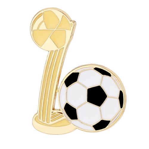 Broche émail, alliage de zinc, vernis au four, unisexe & styles différents pour le choix, doré, Vendu par PC