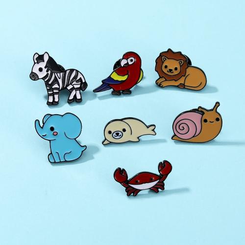 Broche émail, alliage de zinc, unisexe & styles différents pour le choix, noire, Vendu par PC