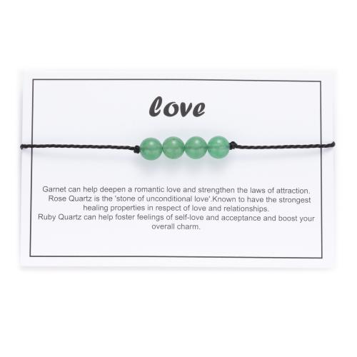 Edelstein Armband, mit Wachsschnur, rund, handgemacht, Modeschmuck & unisex, keine, Länge:ca. 6-10 ZollInch, verkauft von PC