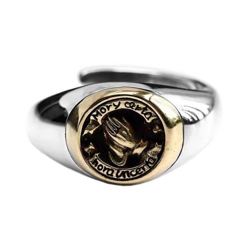 Zinklegierung Manschette Fingerring, plattiert, unisex & einstellbar, Größe:6-10, verkauft von PC