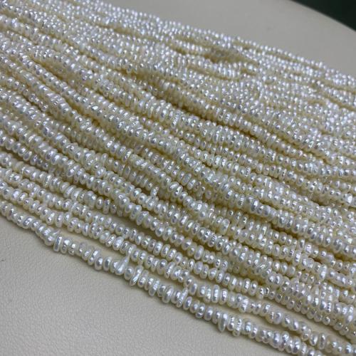 Perles nacres baroques de culture d'eau douce , perle d'eau douce cultivée, Irrégulière, DIY, blanc cm, Vendu par brin