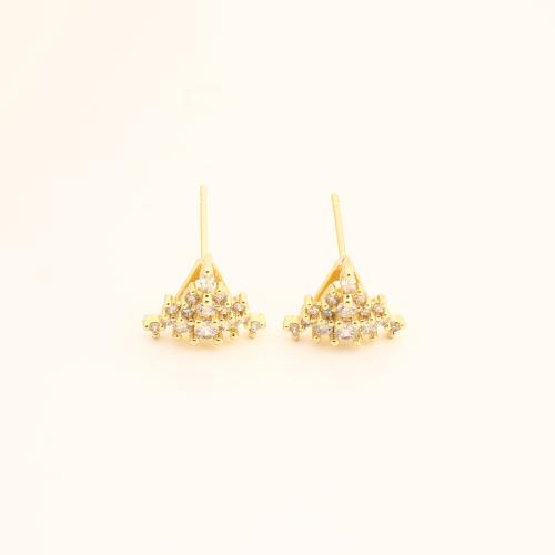 Cubic Zirconia Micro Pave Brass Earring, fashion jewelry & micro pave cubic zirconia & for woman 