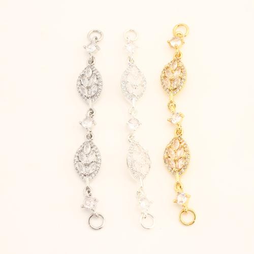 Brass Extender Chain, DIY & micro pave cubic zirconia 