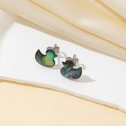 Seemuschel Ohrringe, Zinklegierung, mit Muschel, silberfarben plattiert, Modeschmuck, keine, verkauft von Paar[