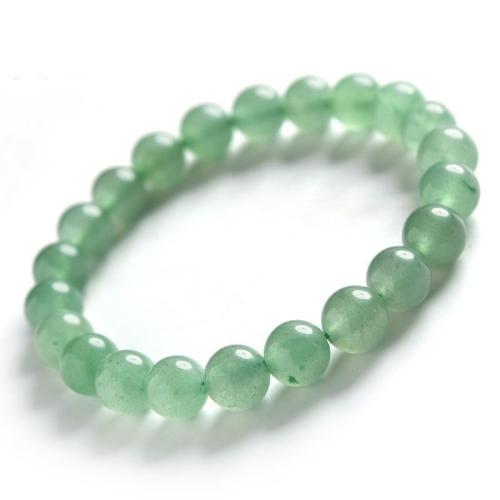 Aventurine Bracelets, fashion jewelry, green, 8mm Approx 19 cm 