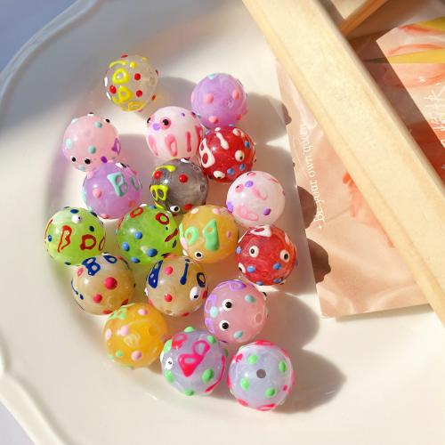 Acrylic Beads, Round, DIY & enamel 18mm 