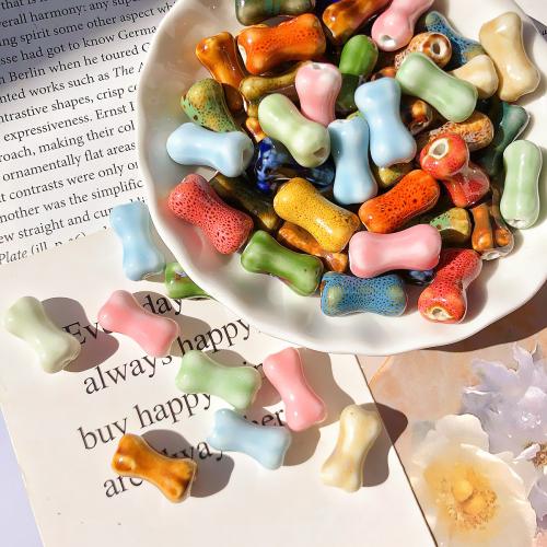 Porcelain Bead, Dog Bone, DIY [