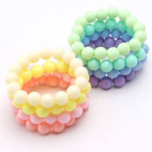 ABS Plastic Pearl Bracelet, Round, fashion jewelry & for children beads length 10mm Approx 5.5 Inch 