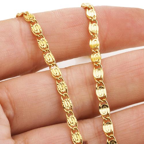 Stainless Steel Chain Jewelry, 304 Stainless Steel, gold color plated, DIY 3mm 