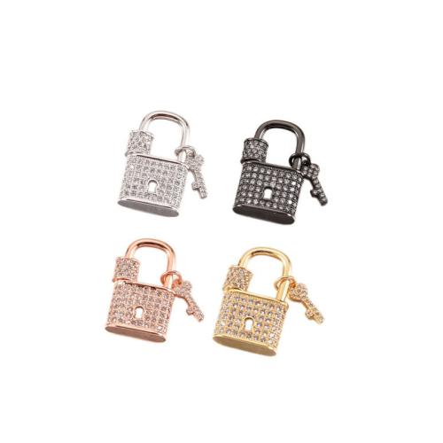 Cubique Pendentif en laiton zircon pavent, Placage, DIY & pavé de micro zircon, plus de couleurs à choisir, Vendu par PC