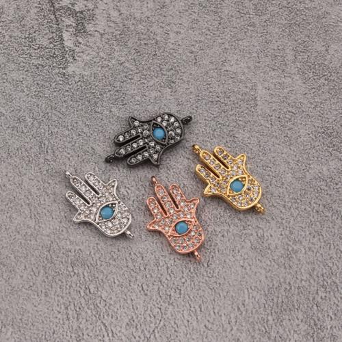 Цирконий Микро вымощает Латунный разъем, Латунь, с Природный камень, Другое покрытие, DIY & инкрустированное микро кубического циркония & 1/1 петля, Много цветов для выбора, продается PC