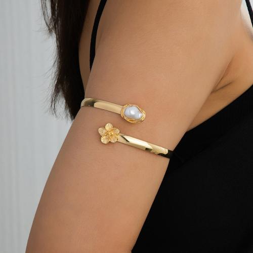 Bracelet en acier inoxydable, Acier inoxydable 304, avec perle de plastique, Placage de couleur d'or, Réglable & bijoux de mode, plus de couleurs à choisir Vendu par PC[