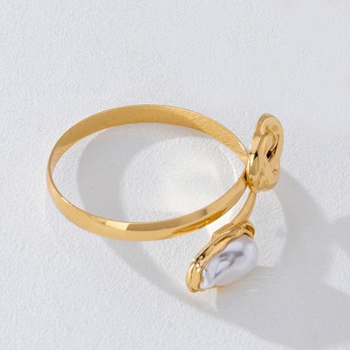 Bracelet en acier inoxydable, Acier inoxydable 304, avec perle de plastique, Placage de couleur d'or, Réglable & bijoux de mode, plus de couleurs à choisir Vendu par PC[