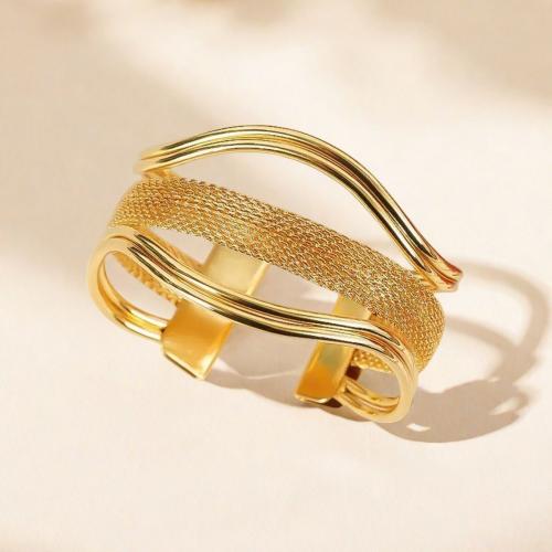 Bracelet en acier inoxydable, Acier inoxydable 304, Placage de couleur d'or, Réglable & bijoux de mode & creux, doré Vendu par PC[