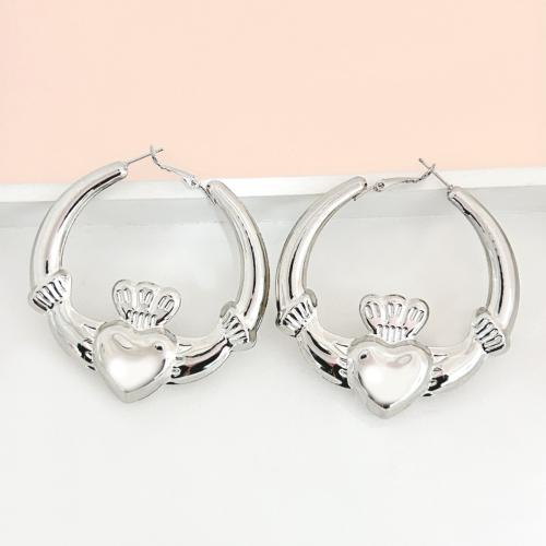 ステンレス　ダングル ピアス, 304ステンレススチール, ゴールドメッキ, ファッションジュエリー, 無色, 売り手 ペア