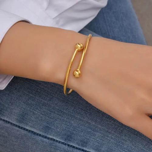 Zink Legierung Stulpe-Armband, Zinklegierung, goldfarben plattiert, Einstellbar & Modeschmuck, keine, verkauft von PC