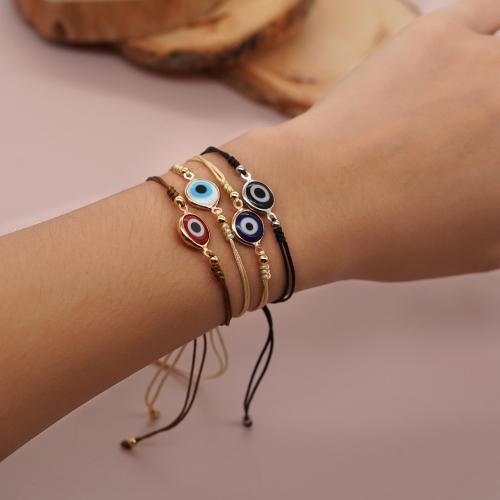 Pulseras de cristal de murano mal de ojo ., con aleación de zinc, chapado en color dorado, Joyería, más colores para la opción, Vendido por UD